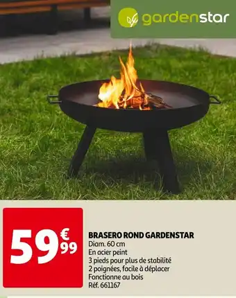 Auchan Brasero Rond Gardenstar offre