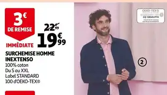 Auchan Surchemise Homme Inextenso offre