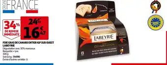 Auchan Foie Gras De Canard Entier IGP Sud Ouest offre