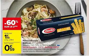 Carrefour Market Pâtes collezione barilla offre