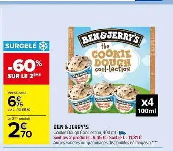 Carrefour Market Ben & jerry's offre