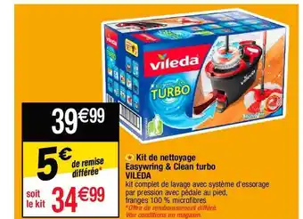 Cora x Carrefour Kit de nettoyage easywring & clean turbo vileda offre
