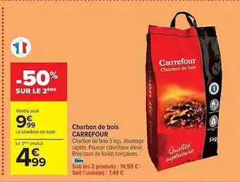 Carrefour Market Charbon de bois carrefour offre