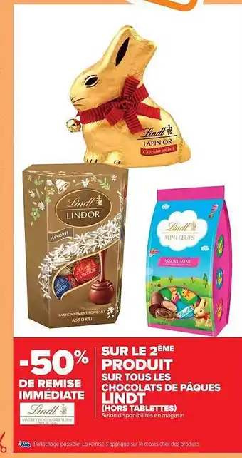 Carrefour Market Les chocolats de pâques lindt offre