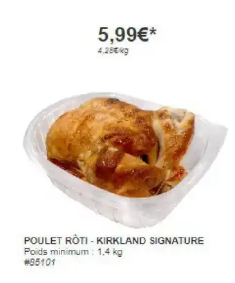 Costco Poulet rôti - kirkland signature offre