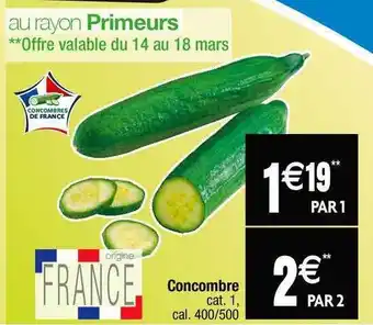 Cora x Carrefour Concombre offre