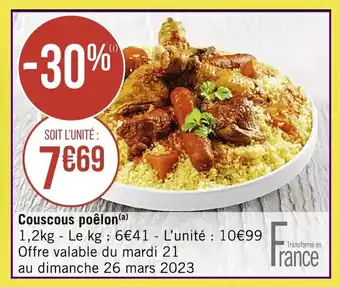 Géant Casino Couscous poêlon offre