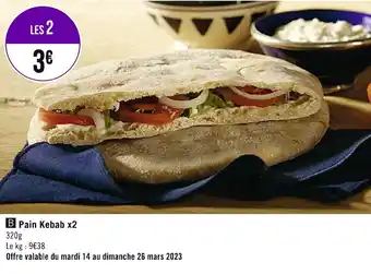 Géant Casino Pain kebab x2 offre