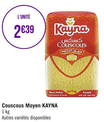 Géant Casino Couscous moyen KAYNA offre