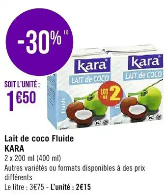 Lait de coco fluide KARA