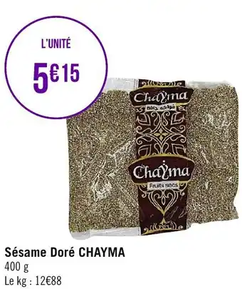 Géant Casino Sésame doré CHAYMA offre