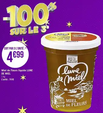 Géant Casino Miel de fleurs liquide LUEN DE MIEL offre