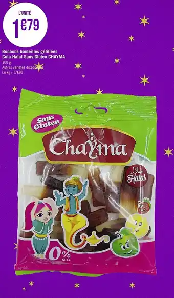 Bonbons bouteilles gélifiées cola halal sans gluten CHAYMA