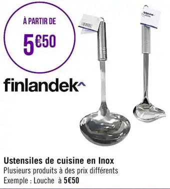 Géant Casino Ustensiles de cuisine en inox offre