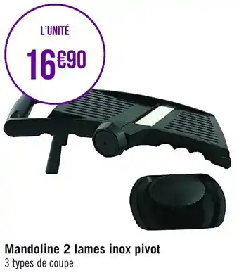 Géant Casino Mandoline 2 lames inox pivot offre
