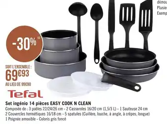 Géant Casino Set ingénio 14 pièces EASY COOK N CLEAN offre