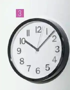 Géant Casino Horloge Ø 22cm en plastique noir offre