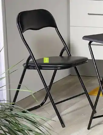 Géant Casino Chaise pliante basic noire offre