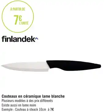 Géant Casino Couteaux en céramique lame blanche offre