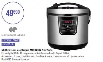 Géant Casino Multicuiseur électrique MC860IN noir/inox offre