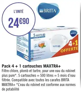 Géant Casino Pack 4 + 1 cartouches MAXTRA+ offre