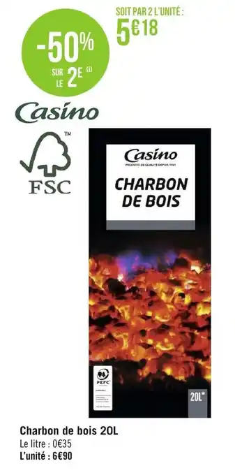 Charbon de bois 20L