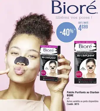 Patchs purifiants au charbon BIORE