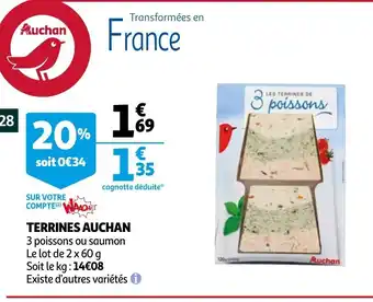 Auchan Terrines Auchan offre