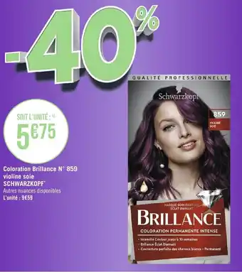 Géant Casino Coloration brillance N 859 violine soie SCHWARZKOPF offre