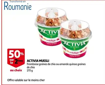 Auchan Activia muesli offre