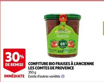 Auchan Confiture bio Fraises a l'Ancienne Les comtes de provence offre