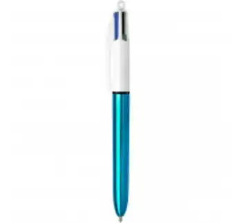 Stylo bille 4 couleurs shine - bic - bleu