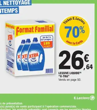 E.Leclerc Lessive liquide x-tra offre