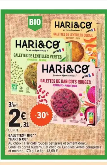 E.Leclerc Galettes Bio Hari & Co offre