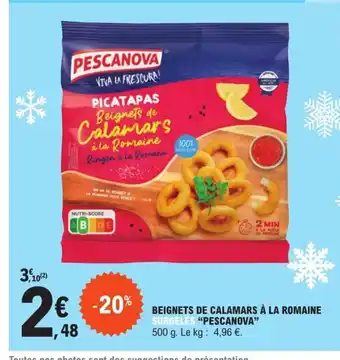 E.Leclerc Beignets de calamars a la romaine pescanova offre