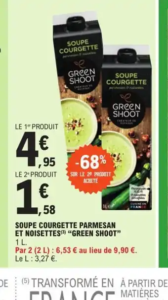 Soupe courgette parmesan et noisettes green shoot
