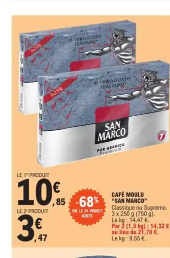 E.Leclerc Cafe moulu san marco offre