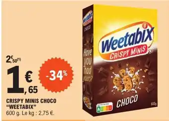 E.Leclerc Crispy minis choco weetabix offre