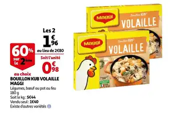 Auchan Bouillon Kub Volaille Maggi offre
