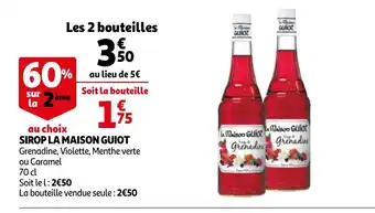 Auchan Sirop La Maison Guiot offre