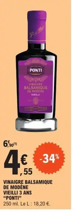 Vinaigre balsamique de modene vieilli 3 ans ponti