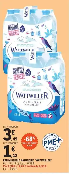 E.Leclerc Eau minerale naturelle wattwiller offre