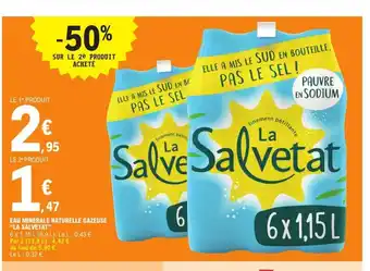 Eau minerale naturelle gazeuse la salvetat