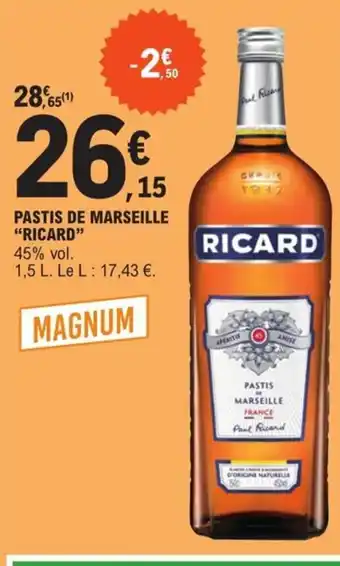 E.Leclerc Pasta de marseille ricard offre