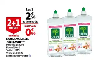 Auchan Liquide Vaisselle Arbre Vert offre