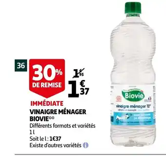 Auchan Vinaigre Ménager Biovie offre