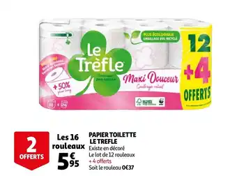 Auchan Papier Toilette Le Trefle offre