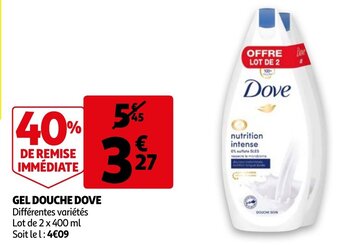 Auchan Gel Douche Dove offre