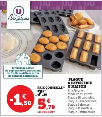 Super U Plaque à patisserie u maison offre