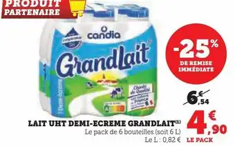 U Express Lait uht demi-ecreme garndlait offre